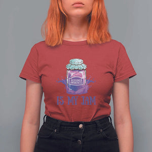 Alzheimer Is My Jam T Shirt For Women Awareness Support Funny Saying Quotes Grape Jar TS11 Red Print Your Wear
