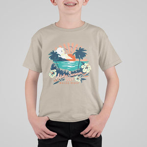 Summer Beach T Shirt For Kid Vintage Aloha Summer 2024 Wailea Hibiscus Flower TS11 Sand Print Your Wear