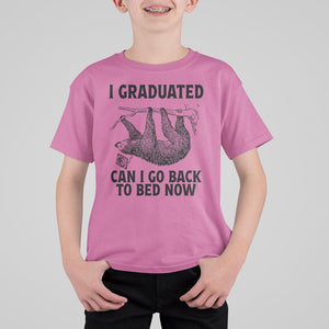 Graduation T Shirt For Kid I Graduated Can I Go Back To Bed Now Cute Sloth TS11 Azalea Print Your Wear