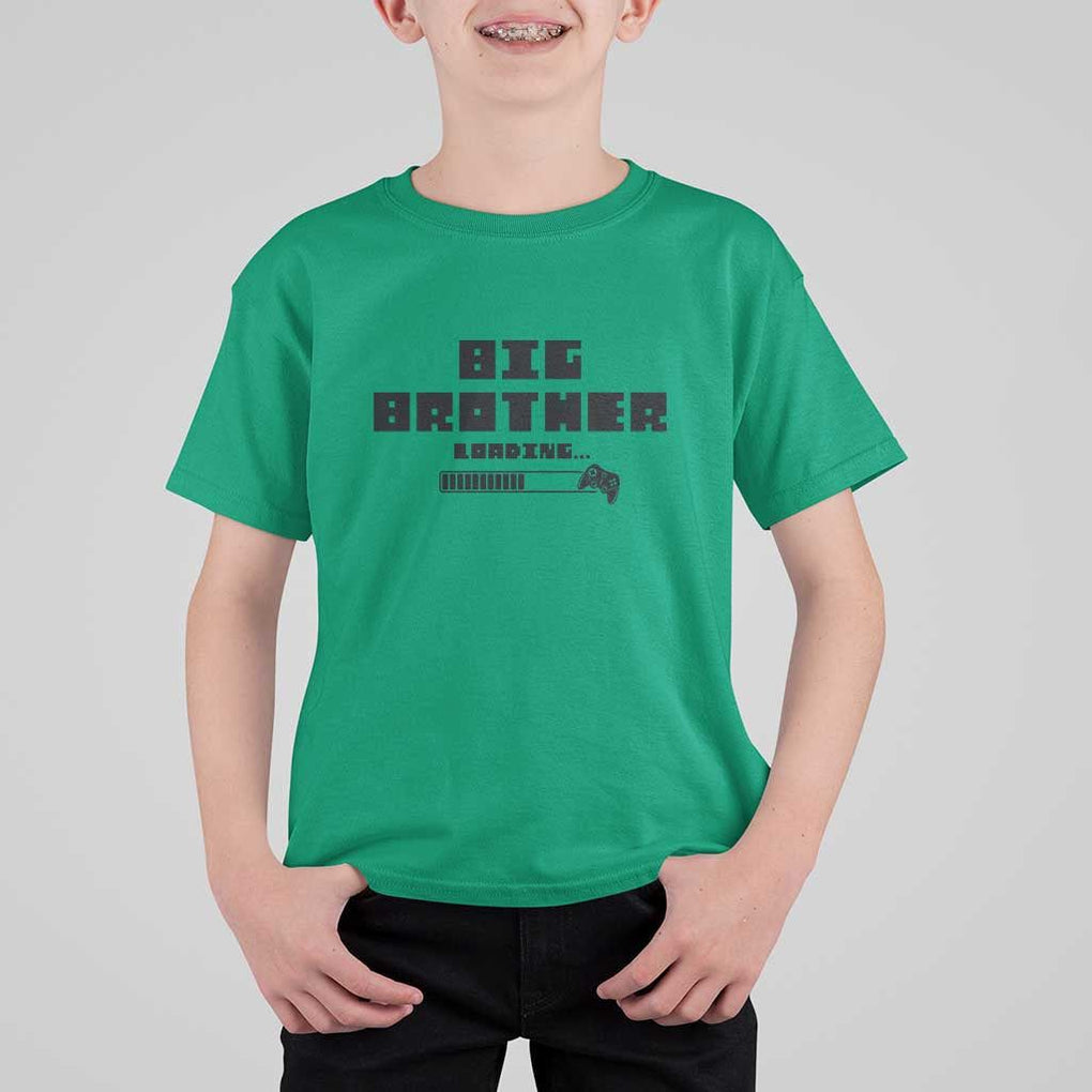 Big Brother T Shirt For Kid Loading Game Console TS11 Irish Green Print Your Wear