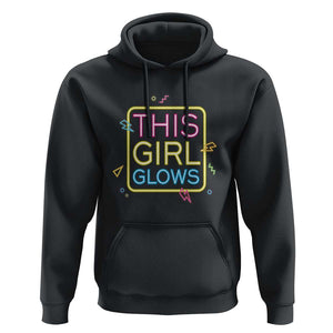 This Girl Glows Hoodie Neon Women Party Night TS11 Black Print Your Wear