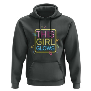 This Girl Glows Hoodie Neon Women Party Night TS11 Dark Heather Print Your Wear
