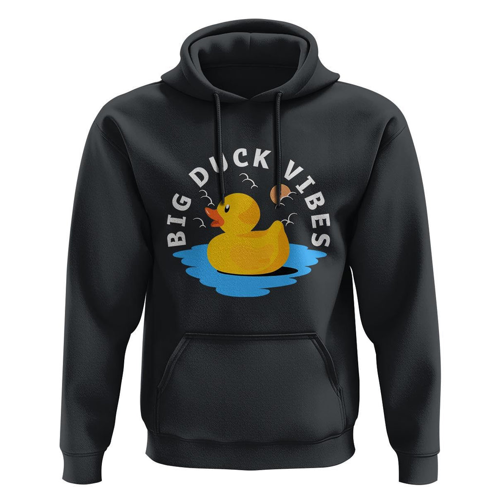 Rubber Ducky Hoodie Big Duck Vibes Cute Surfing Ocean Waves Summer Vacation TS11 Black Print Your Wear