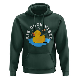 Rubber Ducky Hoodie Big Duck Vibes Cute Surfing Ocean Waves Summer Vacation TS11 Dark Forest Green Print Your Wear