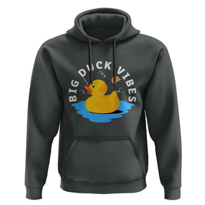 Rubber Ducky Hoodie Big Duck Vibes Cute Surfing Ocean Waves Summer Vacation TS11 Dark Heather Print Your Wear