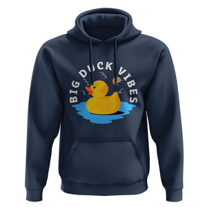 Rubber Ducky Hoodie Big Duck Vibes Cute Surfing Ocean Waves Summer Vacation TS11 Navy Print Your Wear