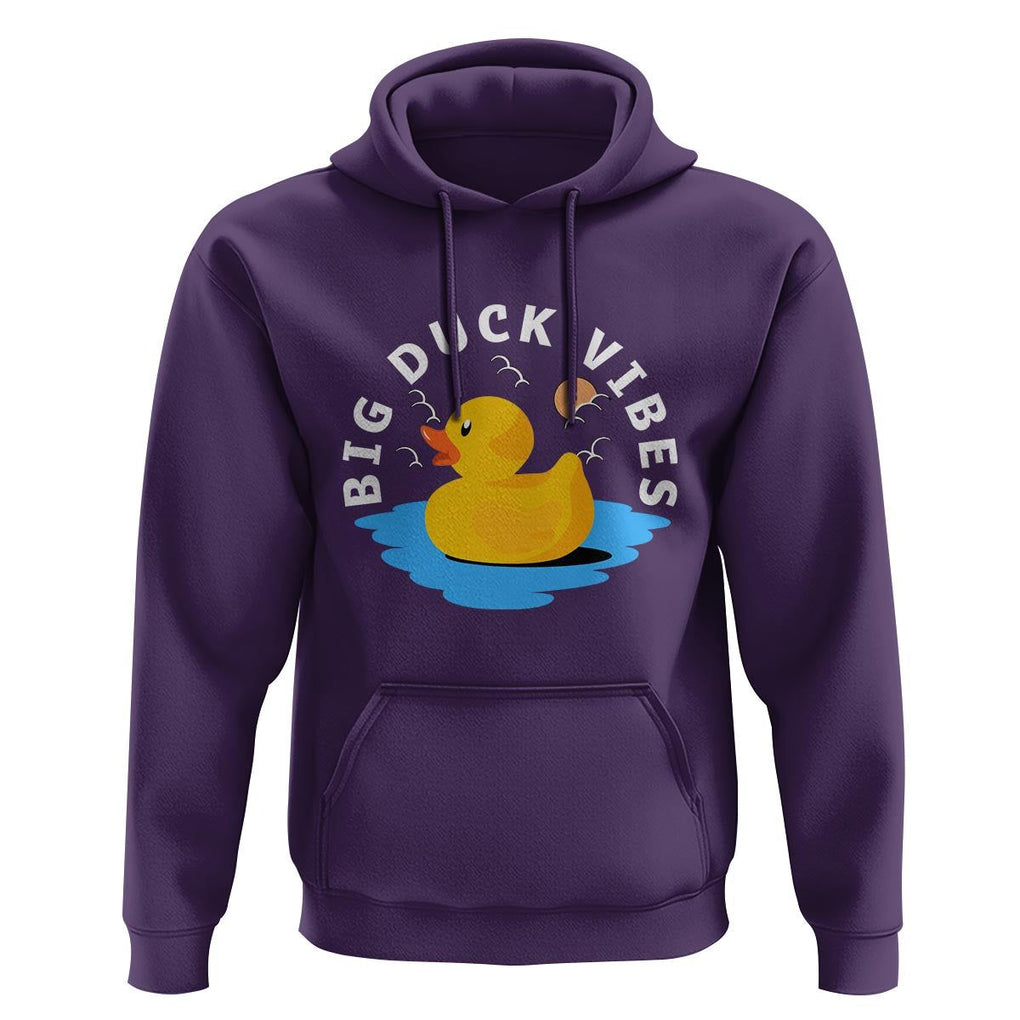 Rubber Ducky Hoodie Big Duck Vibes Cute Surfing Ocean Waves Summer Vacation TS11 Purple Print Your Wear