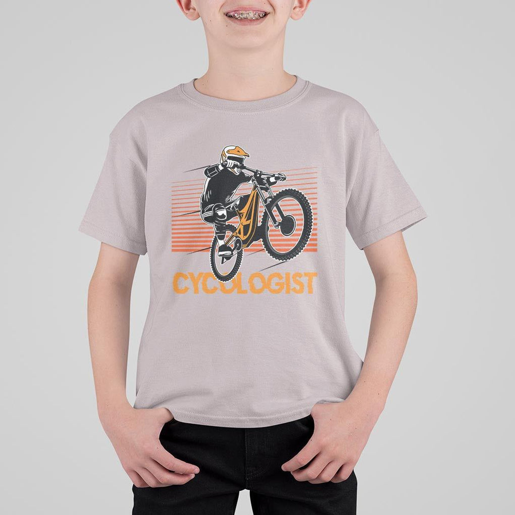 Funny Cycologist T Shirt For Kid Cycling Lover Cycle Team Rider Cyclist TS11 Ice Gray Print Your Wear