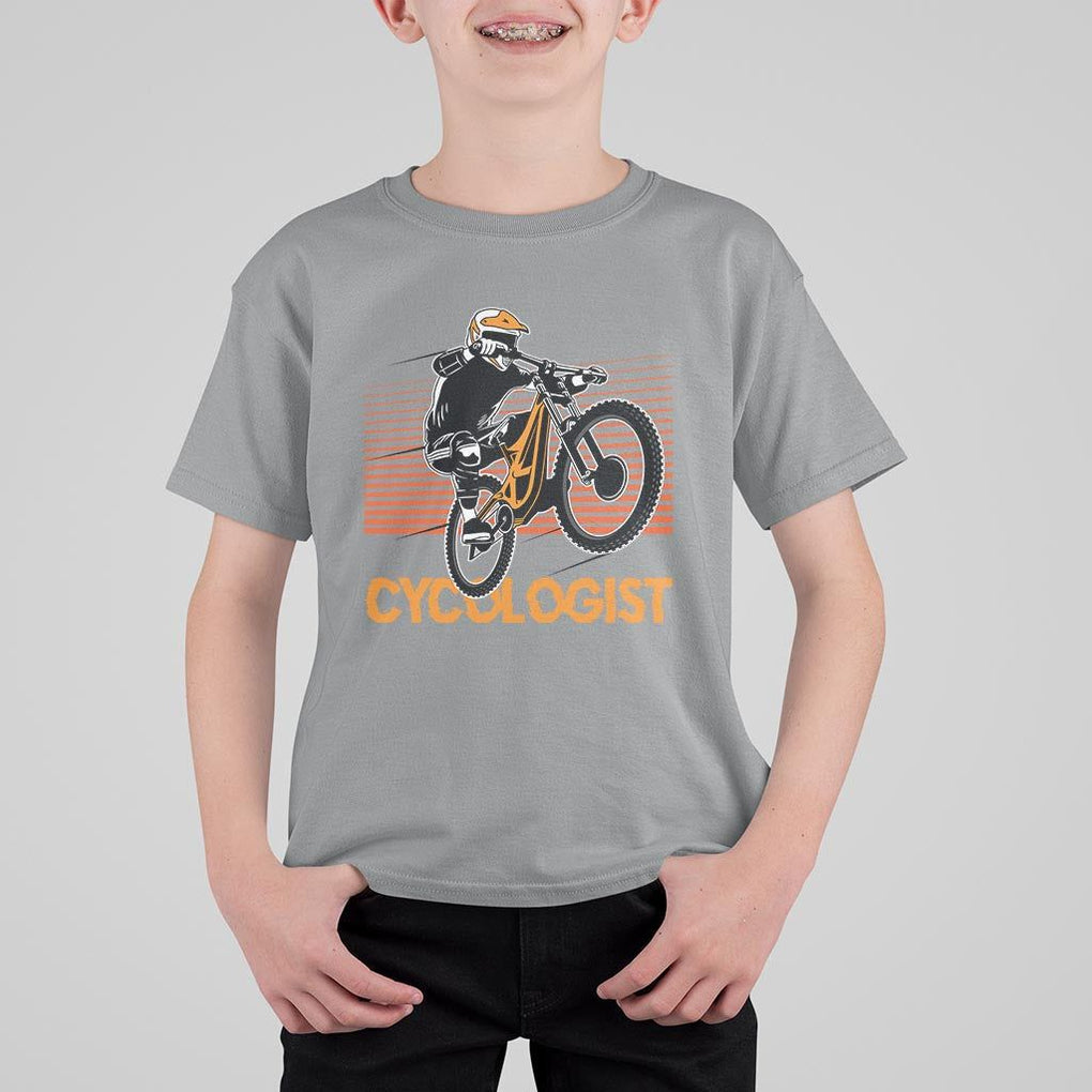 Funny Cycologist T Shirt For Kid Cycling Lover Cycle Team Rider Cyclist TS11 Sport Gray Print Your Wear