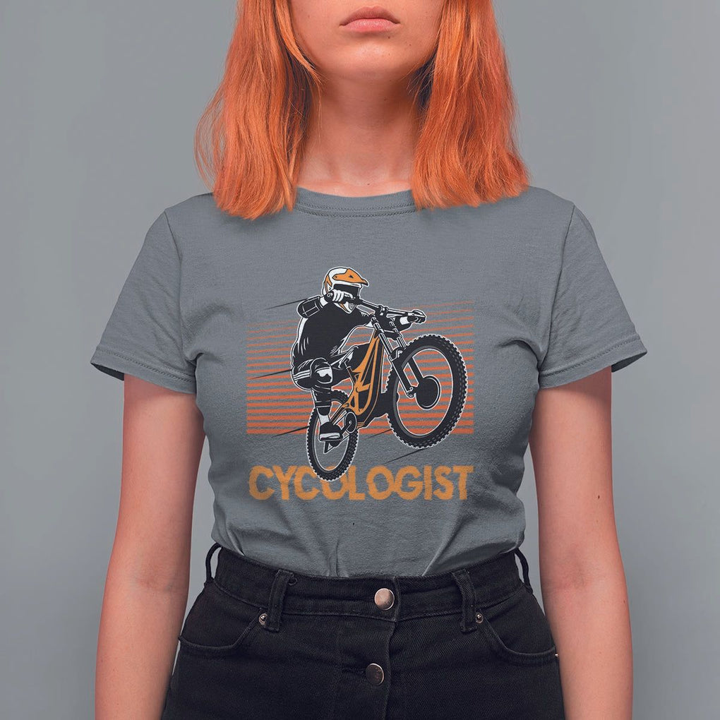 Funny Cycologist T Shirt For Women Cycling Lover Cycle Team Rider Cyclist TS11 Charcoal Print Your Wear