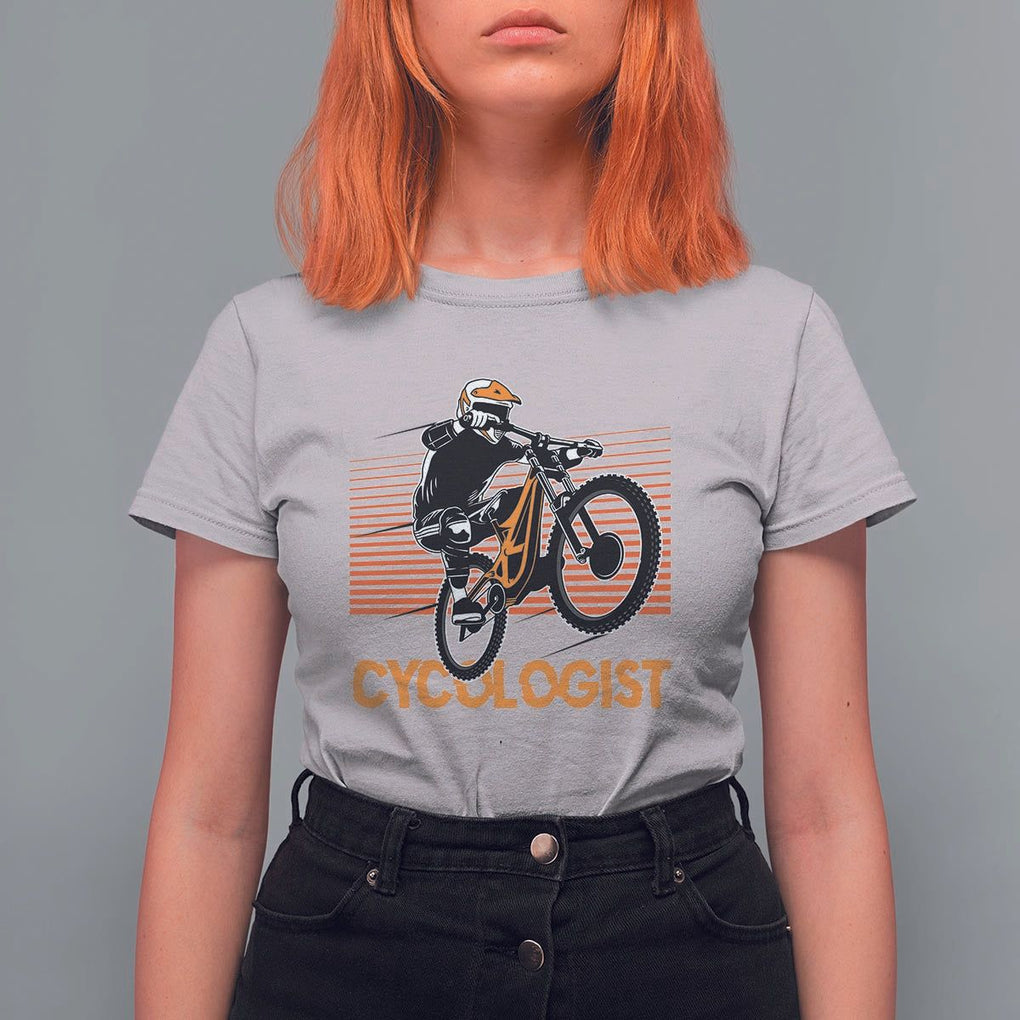 Funny Cycologist T Shirt For Women Cycling Lover Cycle Team Rider Cyclist TS11 Ice Gray Print Your Wear
