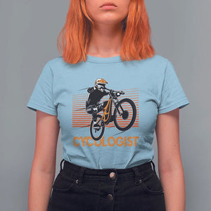 Funny Cycologist T Shirt For Women Cycling Lover Cycle Team Rider Cyclist TS11 Light Blue Print Your Wear