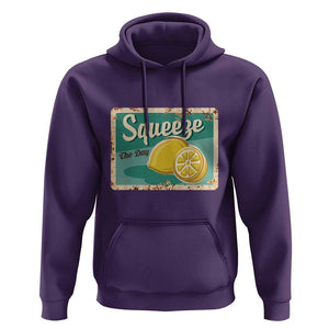 Funny Quote Hoodie Squeeze The Day Vintage Lemon TS11 Purple Print Your Wear