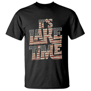 Funny It's Lake Time T Shirt Patriotic Boater American Flag USA 4th of July TS11 Black Print Your Wear