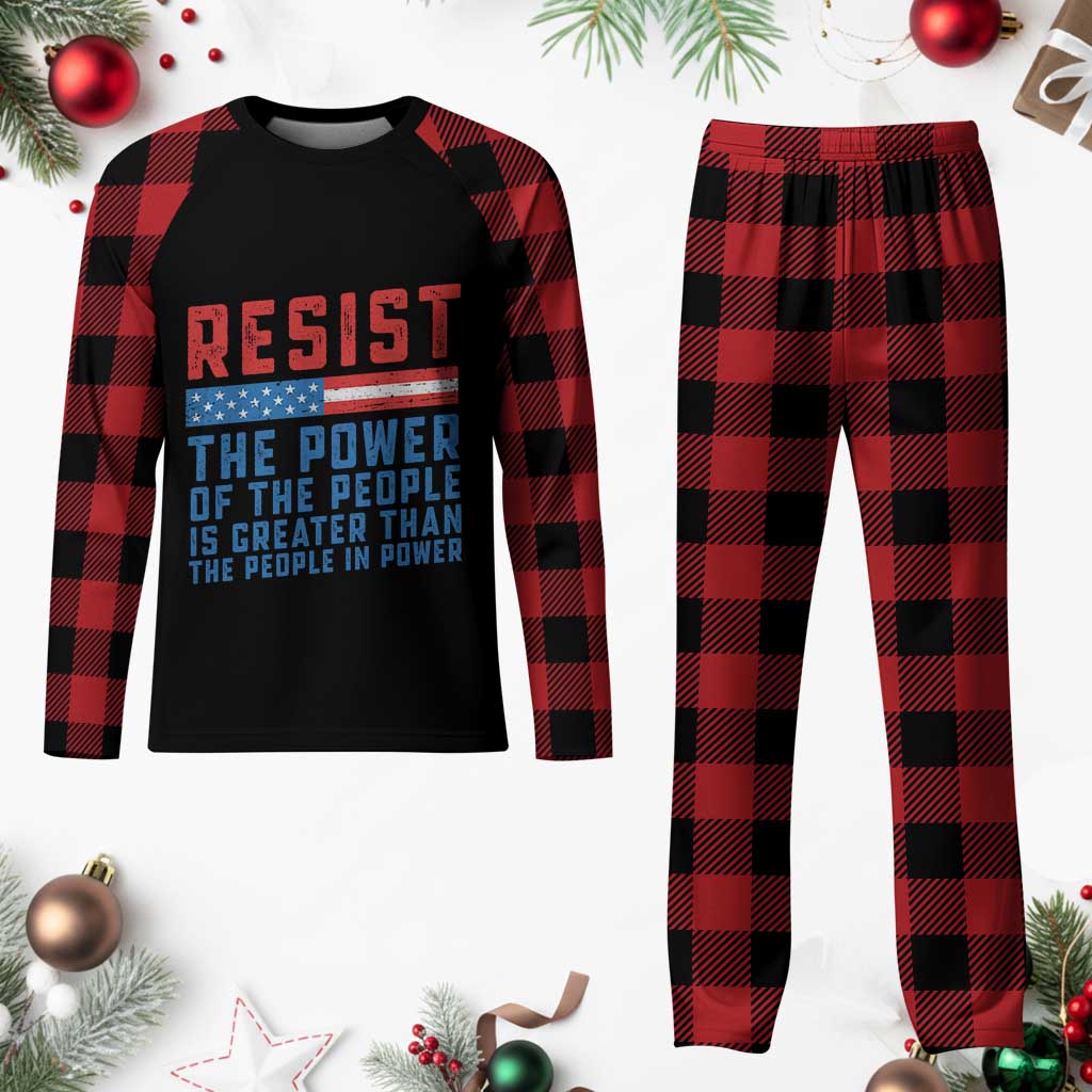Funny Resist The Power Of The People Is Greater Than The People In Power Plaid Pajama Set TS11 Buffalo Plaid Print Your Wear