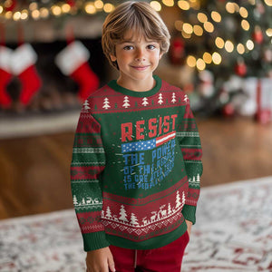 Funny Resist The Power Of The People Is Greater Than The People In Power Knit Sweatshirt TS11 Christmas Print Your Wear
