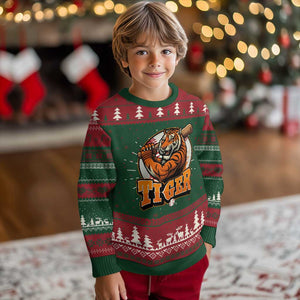 Funny Tiger Lover Baseball Animal Sport Knit Sweatshirt Inspirational Athletic TS11 Christmas Print Your Wear