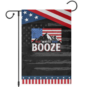 Funny Red White And Booze Garden Flag 4th Of July Beer American Flag TS11 Distressed Black Blue Print Your Wear