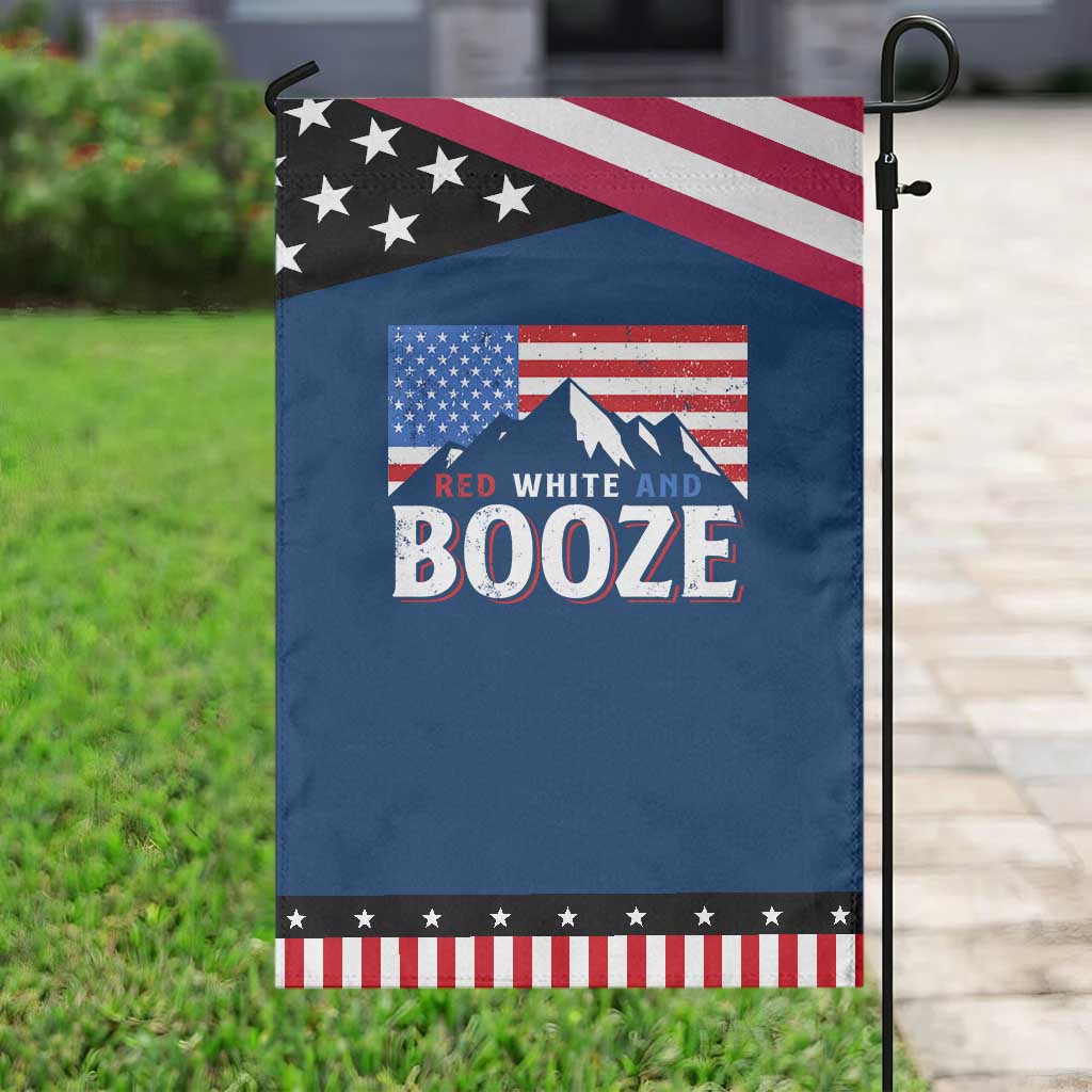 Funny Red White And Booze Garden Flag 4th Of July Beer American Flag TS11 Classic Blue Black Print Your Wear