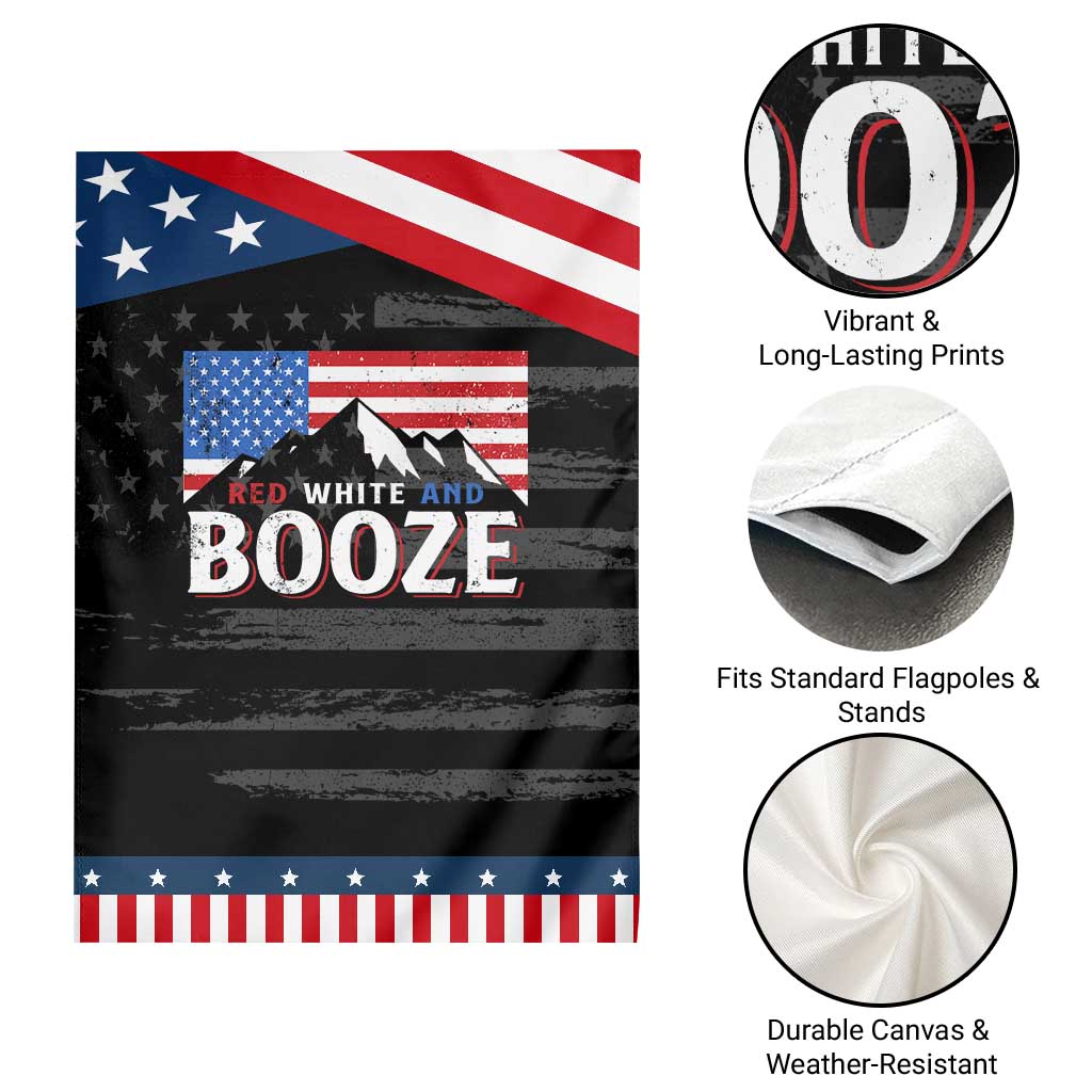 Funny Red White And Booze Garden Flag 4th Of July Beer American Flag TS11 Print Your Wear