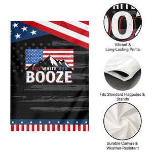 Funny Red White And Booze Garden Flag 4th Of July Beer American Flag TS11 Print Your Wear