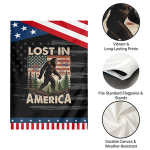 Funny 4th Of July Bigfoot Lost In America Garden Flag Patriotic Sasquatch US Flag Fireworks TS11 Print Your Wear