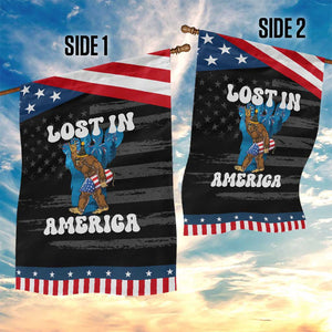 Funny 4th Of July Bigfoot Lost In America Garden Flag Patriotic Sasquatch Rocket Footprint Fireworks TS11 Print Your Wear