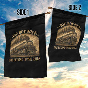 Steam Locomotive Legend of The Rails Train Garden Flag