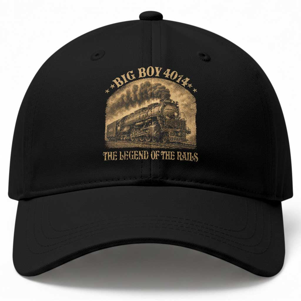 Steam Locomotive Legend of The Rails Train Baseball Cap