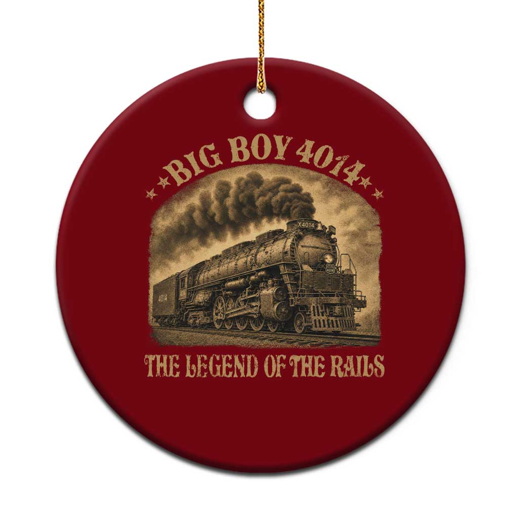 Steam Locomotive Legend of The Rails Train Ceramic Ornament