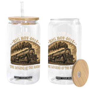 Steam Locomotive Legend of The Rails Train Glass Can