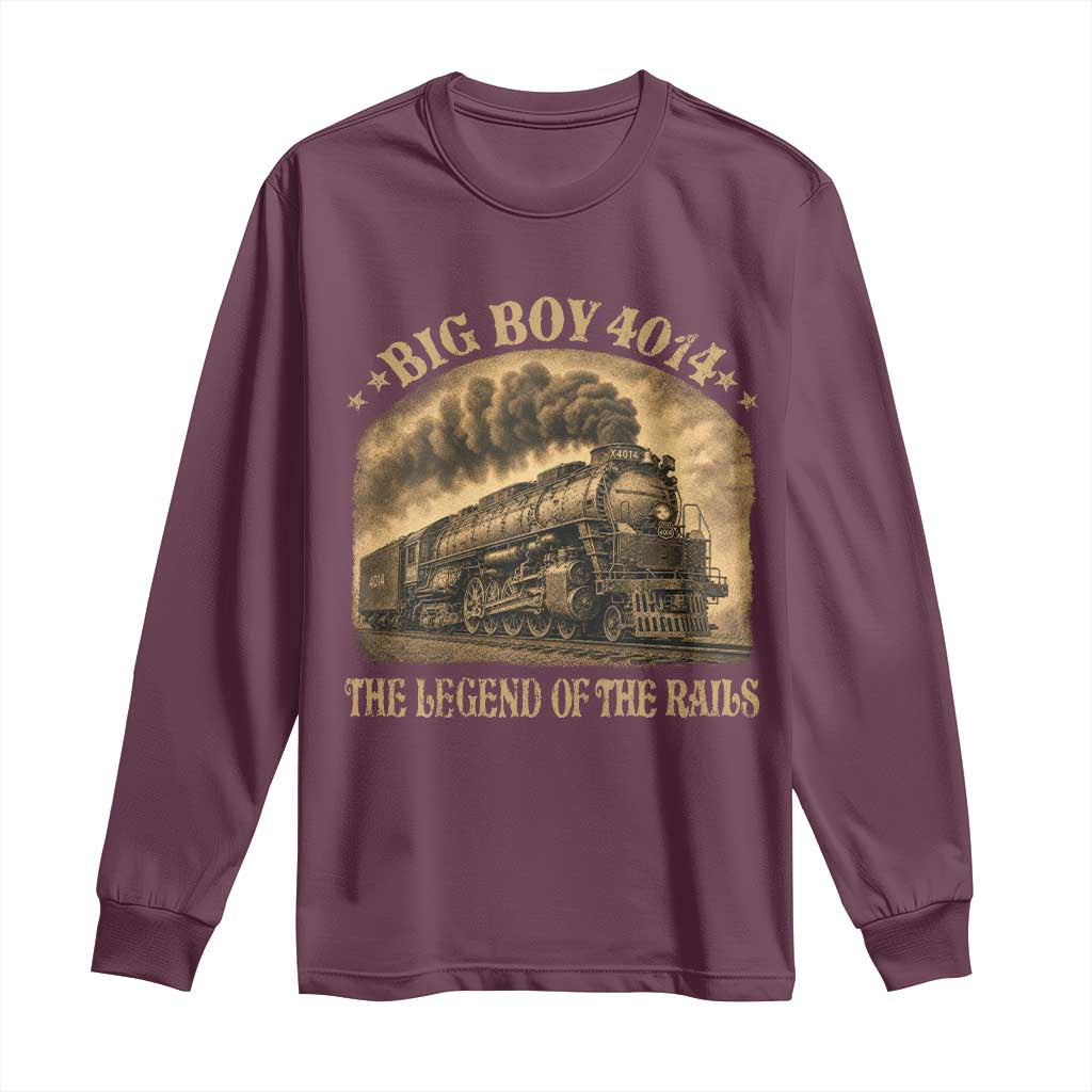 Steam Locomotive Legend of The Rails Train Long Sleeve Shirt