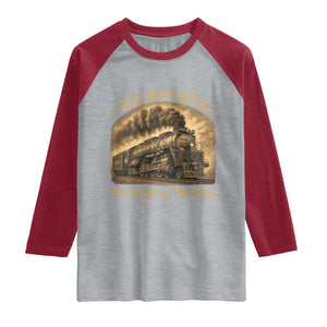 Steam Locomotive Legend of The Rails Train Raglan Shirt