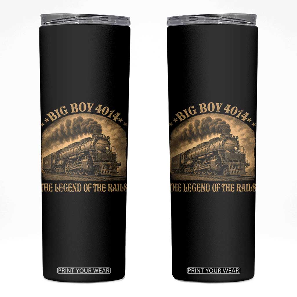 Steam Locomotive Legend of The Rails Train Skinny Tumbler