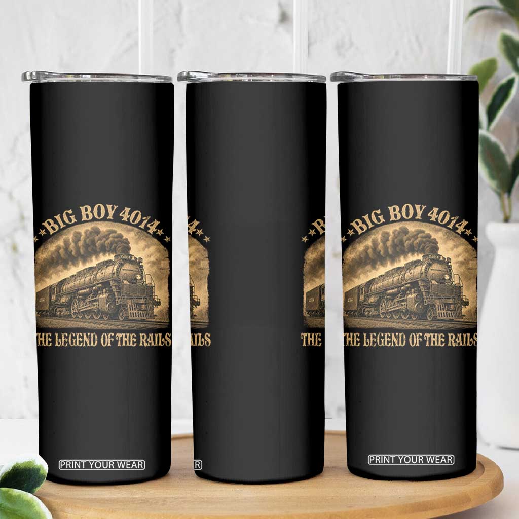 Steam Locomotive Legend of The Rails Train Skinny Tumbler