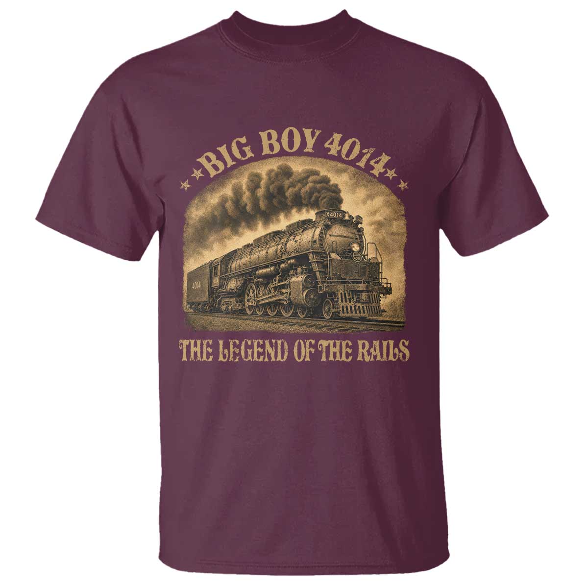 Steam Locomotive Legend of The Rails Train T Shirt