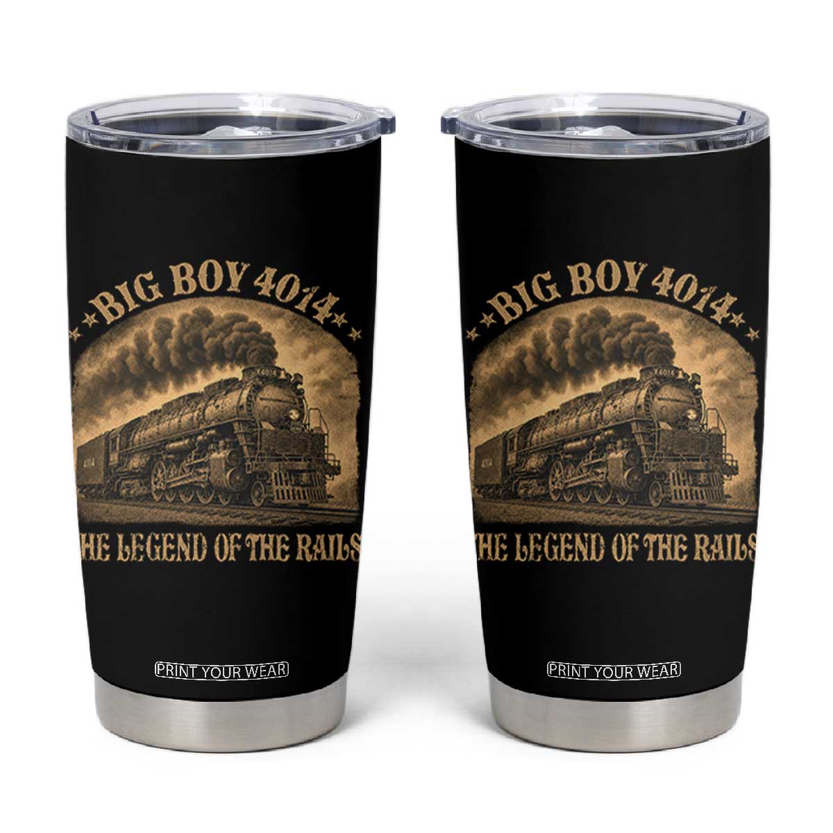 Steam Locomotive Legend of The Rails Train Tumbler Cup