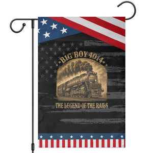 Steam Locomotive Legend of The Rails Train Patriotic Garden Flag