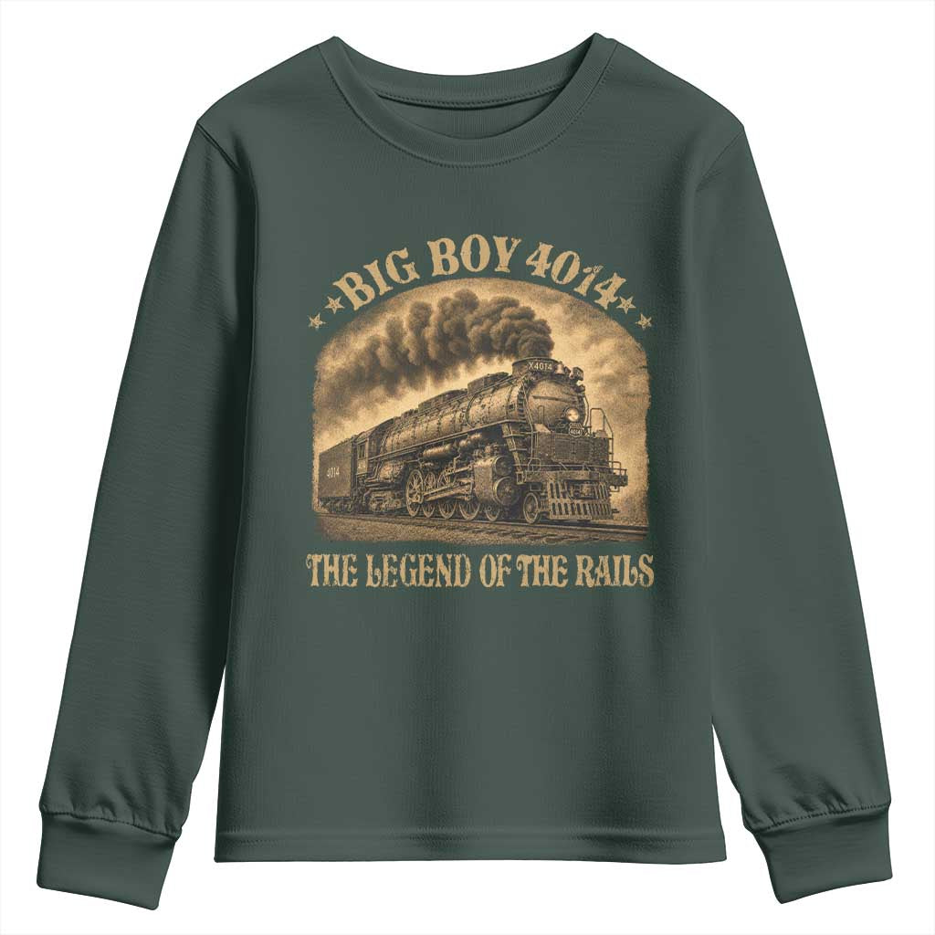 Steam Locomotive Legend of The Rails Train Youth Sweatshirt
