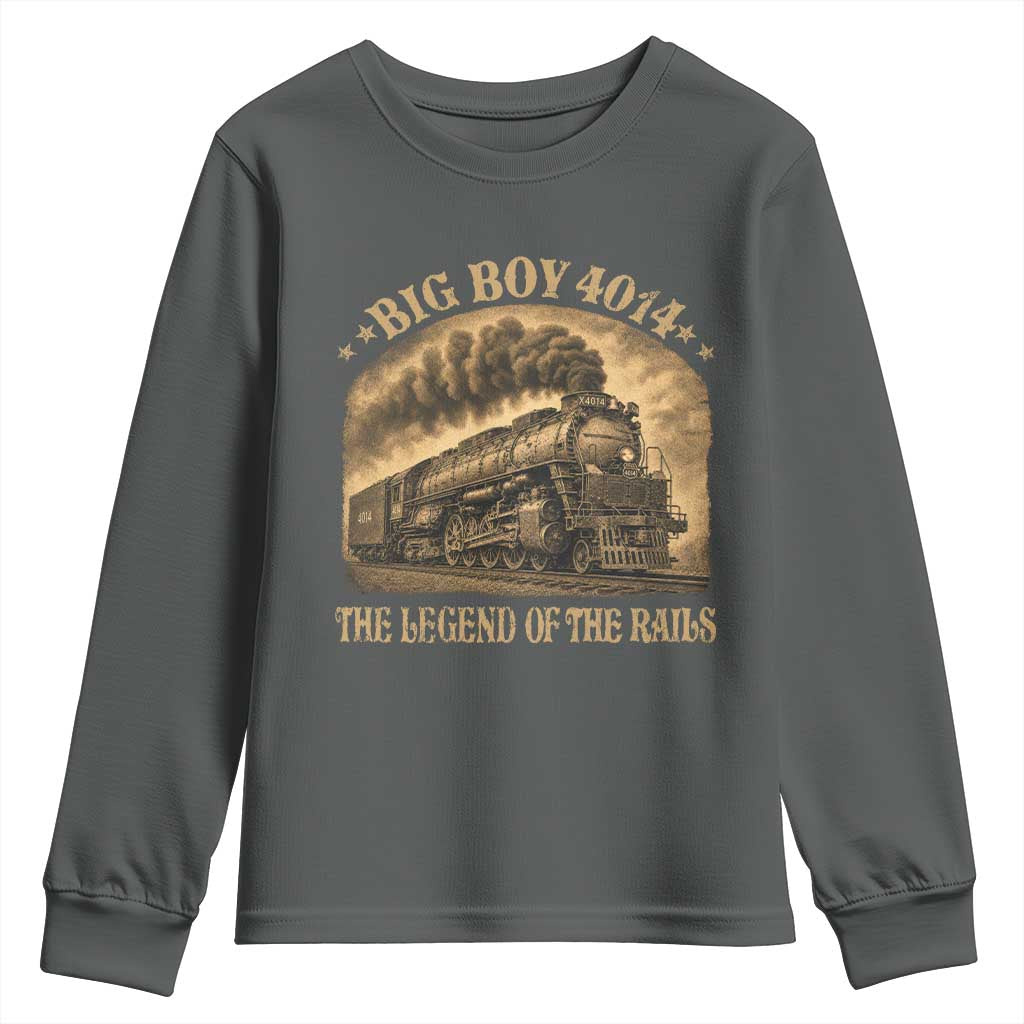 Steam Locomotive Legend of The Rails Train Youth Sweatshirt