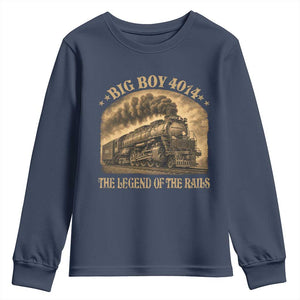 Steam Locomotive Legend of The Rails Train Youth Sweatshirt