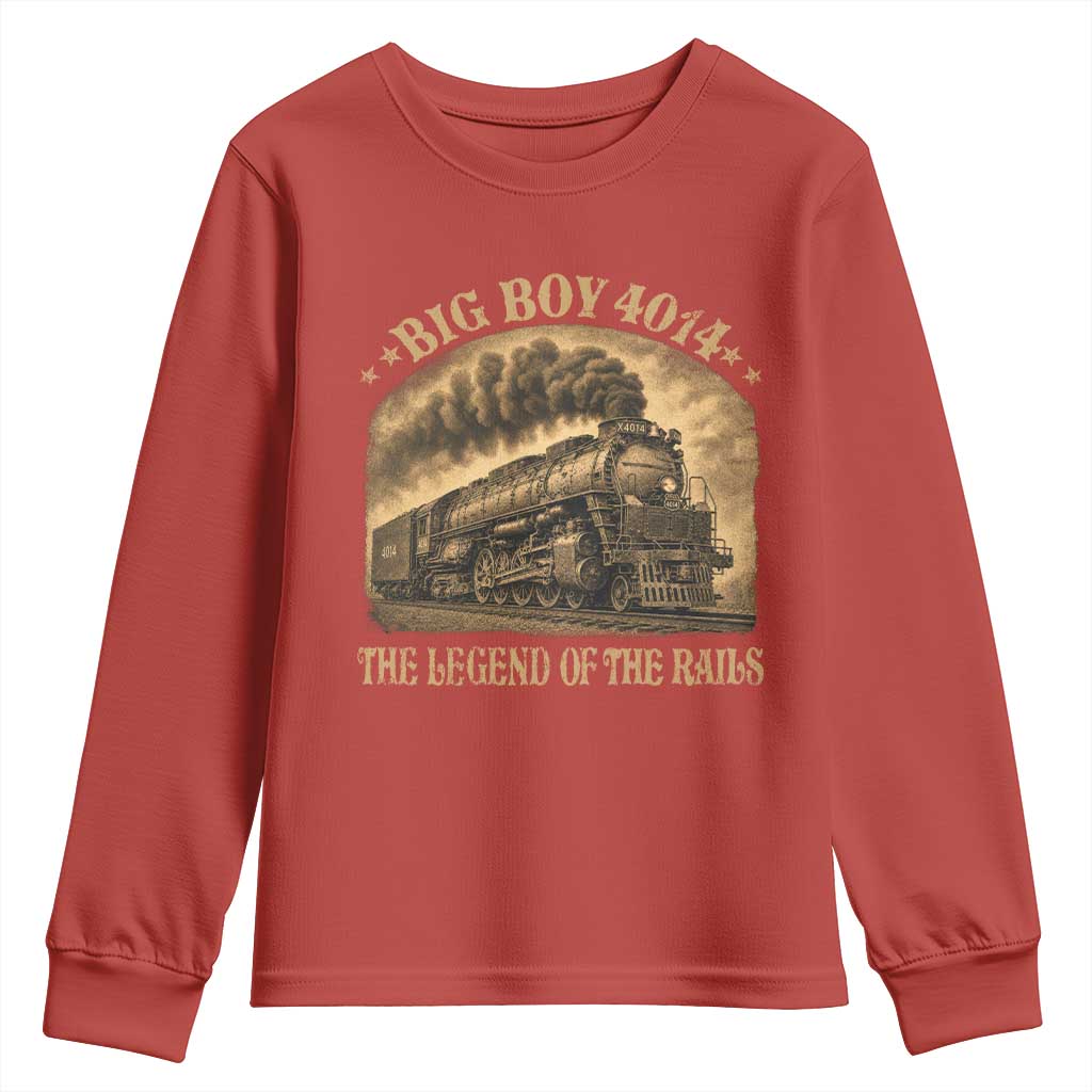 Steam Locomotive Legend of The Rails Train Youth Sweatshirt