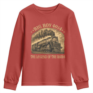 Steam Locomotive Legend of The Rails Train Youth Sweatshirt
