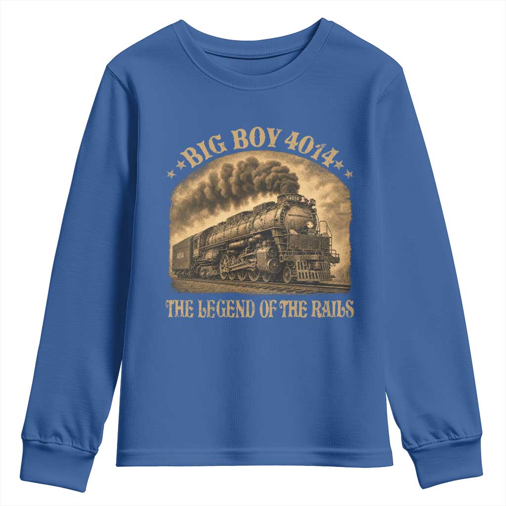 Steam Locomotive Legend of The Rails Train Youth Sweatshirt