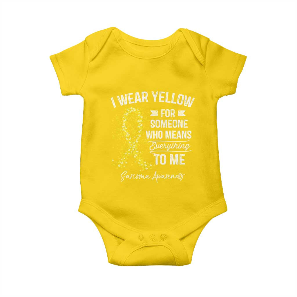 Sarcoma Awareness Baby Onesie I Wear Yellow For Someone Who Means Everything To Me TS11 Daisy Print Your Wear