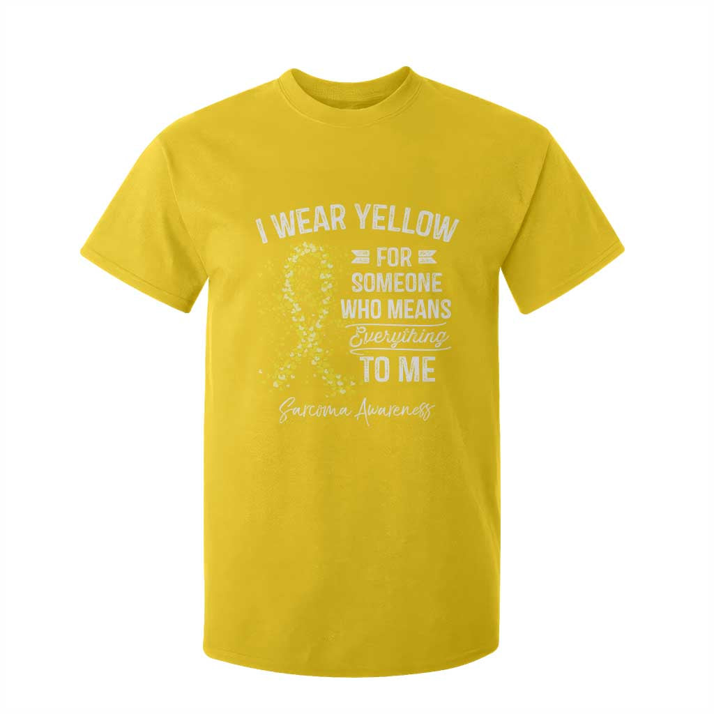 Sarcoma Awareness T Shirt For Kid I Wear Yellow For Someone Who Means Everything To Me TS11 Daisy Print Your Wear