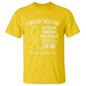 Sarcoma Awareness T Shirt I Wear Yellow For Someone Who Means Everything To Me TS11 Daisy Print Your Wear