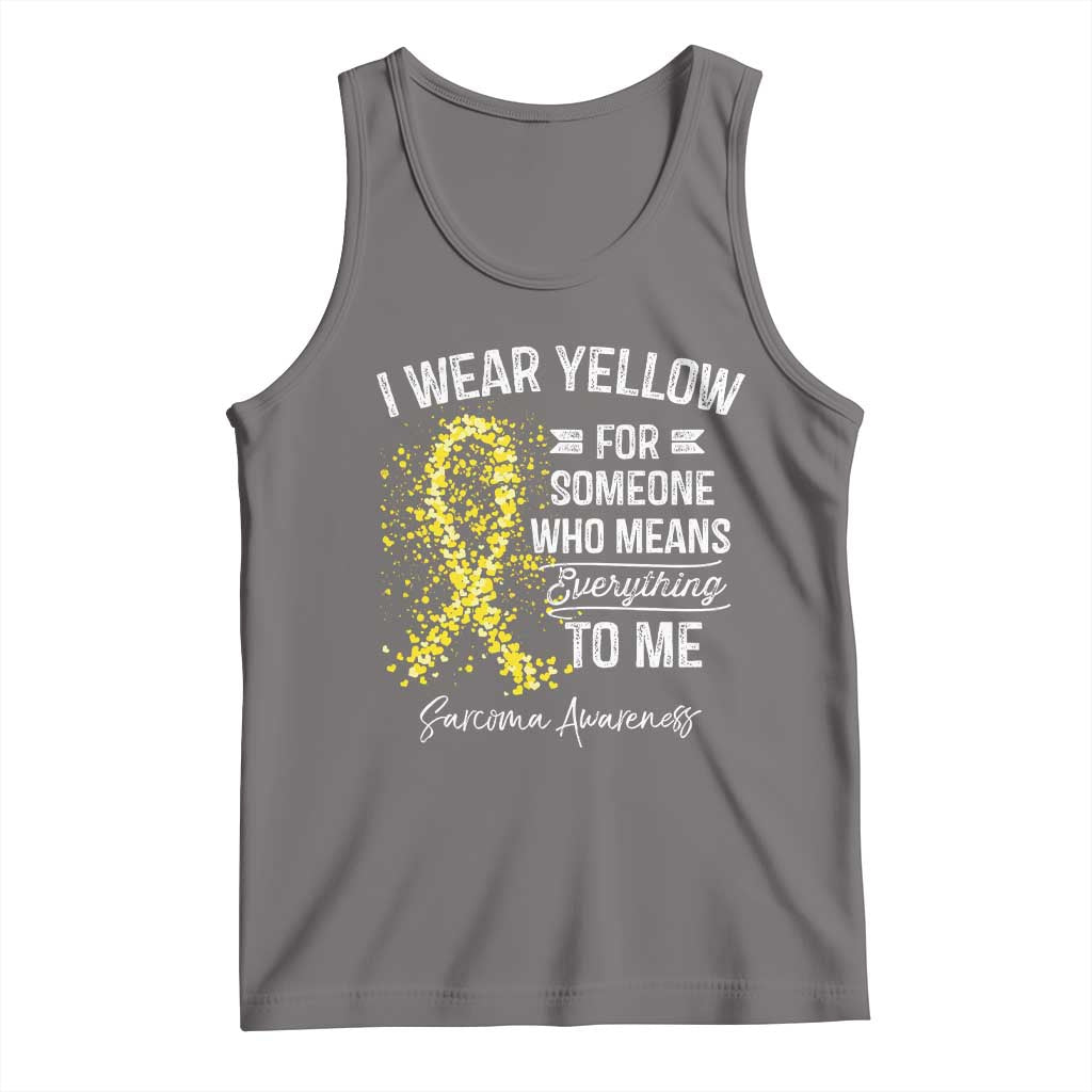 Sarcoma Awareness Tank Top I Wear Yellow For Someone Who Means Everything To Me TS11 Deep Heather Print Your Wear