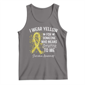 Sarcoma Awareness Tank Top I Wear Yellow For Someone Who Means Everything To Me TS11 Deep Heather Print Your Wear