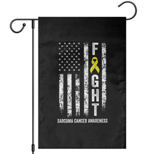 Fight Sarcoma Cancer Awareness Garden Flag Yellow Ribbon Vintage American Flag TS11 Black Print Your Wear